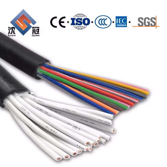 Shenguan Carbon Fiber Multi-Conductor, Unshielded Control Cable Bare Copper XLPE Insulated Halogen-Free Flame Retardant Fire Alarm Cable Electric Cable