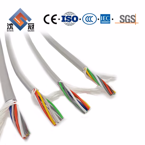 Shenguan Carbon Fiber Multi-Conductor, Unshielded Control Cable Bare Copper XLPE Insulated Halogen-Free Flame Retardant Fire Alarm Cable Electric Cable