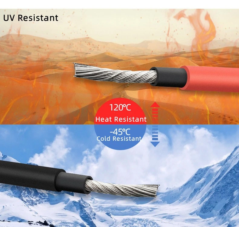Silicone Rubber Halogen Free Cable XLPE Insulated Tinned Copper Solar Cable